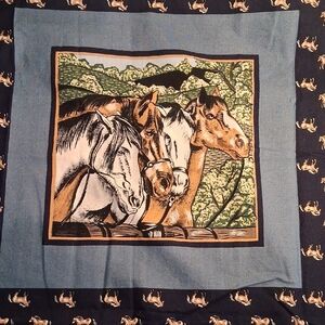 4 Horse Themed Panels For Sewing / Quilts / Sewing 6647